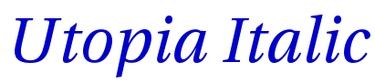 Utopia Italic Schriftart